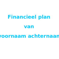 Financieel plan